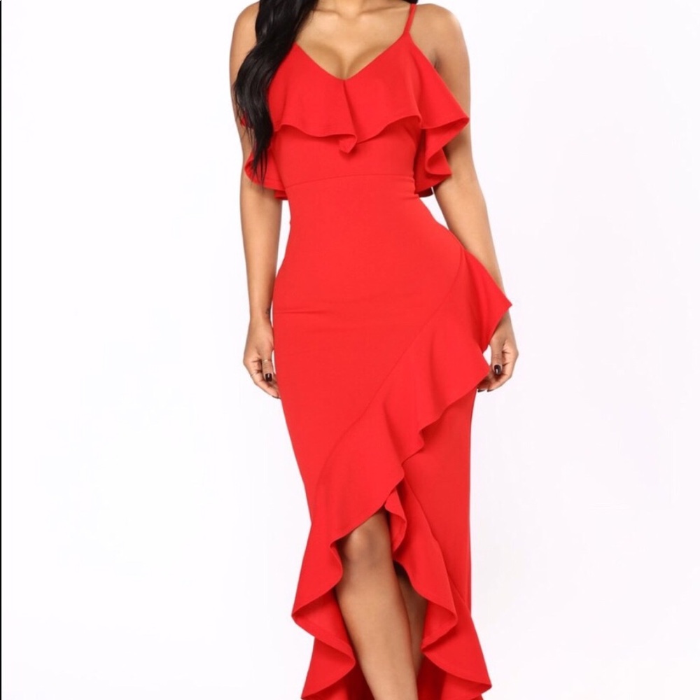 Red sexy fashion nova dress